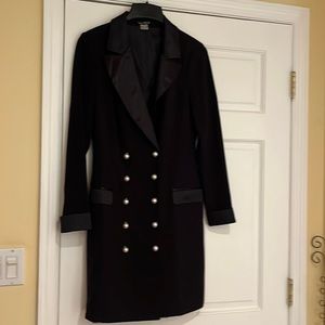 Satin Black Tuxedo Dress